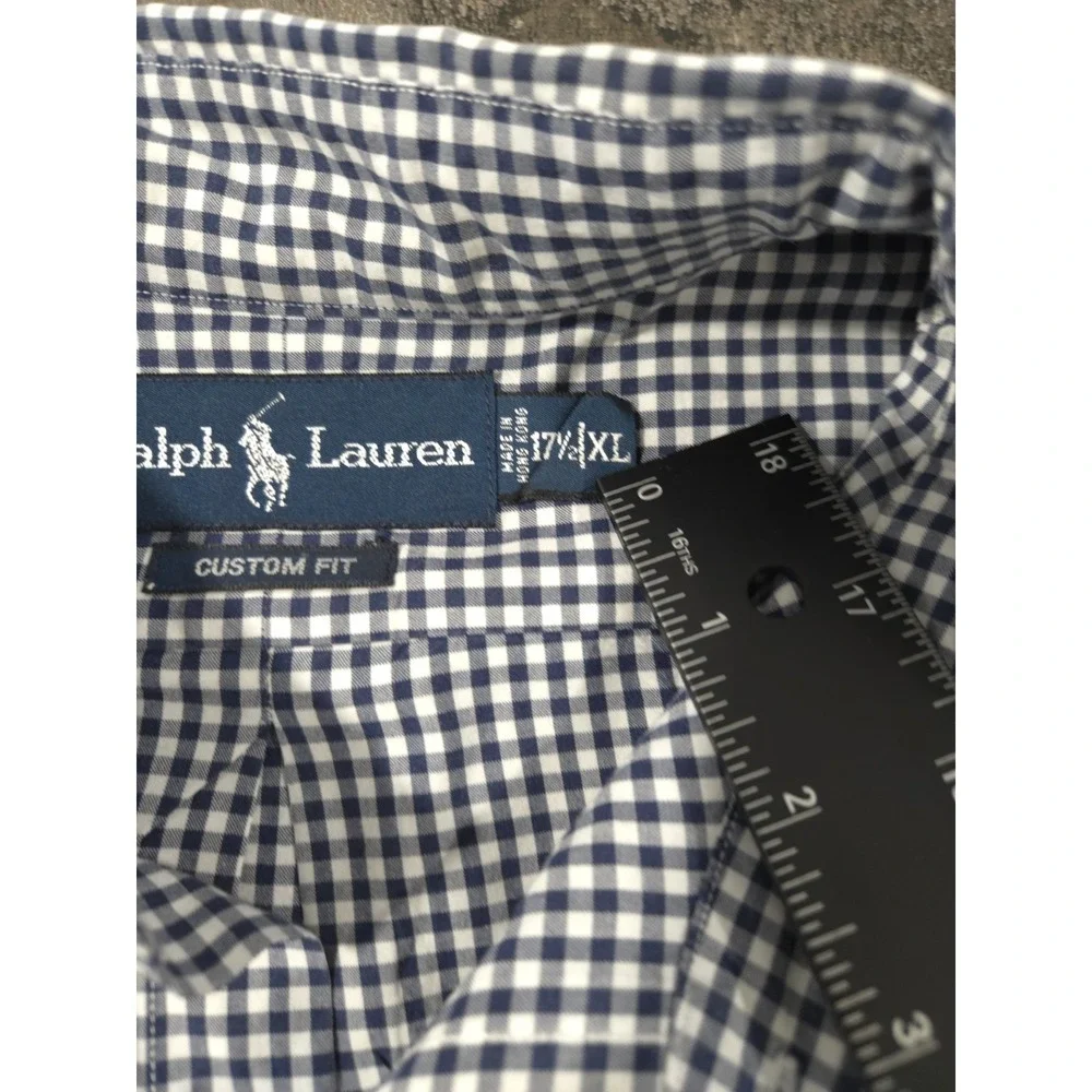 Polo Ralph Lauren Men's Custom Fit Long-Sleeve Gingham Button-Down Shirt Size XL